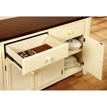 Load image into Gallery viewer, HARRISBURG Vintage White/Dark Oak Dining Table w/ 18" Butterfly Leaf

