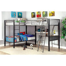 Load image into Gallery viewer, BALLARAT Silver Triple Twin Bunk Bed w/ Desk
