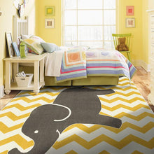 Load image into Gallery viewer, BARON 5&#39; X 8&#39;, Area Rug, Elephant, Yellow/Gray
