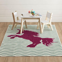 Load image into Gallery viewer, BARON 5&#39; X 8&#39;, Area Rug, Horse, Sage Green/Fuchsia
