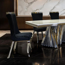 Load image into Gallery viewer, Basilicata 7 Pc Dining Set Gold &amp; Silver
