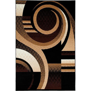 Blitar Brown Black, Brown Cream, & Gray 5' X 7' Area Rug