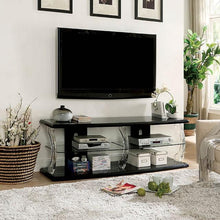 Load image into Gallery viewer, Ernst Black/Clear 60&quot; TV Stand
