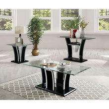 Load image into Gallery viewer, Staten Glossy Black/Chrome Coffee Table
