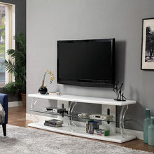 Load image into Gallery viewer, Ernst White/Clear 60&quot; TV Stand
