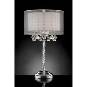 30"H Table Lamp, Hanging Crystal