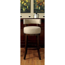 Load image into Gallery viewer, LYNSEY Dark Oak/Beige 24&quot; Bar Stool
