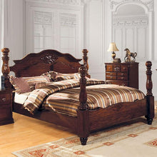 Load image into Gallery viewer, Tuscan II Glossy Dark Pine Queen Bed
