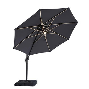 Nuti 10 Ft Round Umbrella w/ LED Light + 37" Large Base