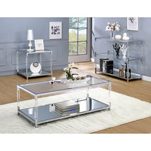 Load image into Gallery viewer, Ludvig Chrome/Clear Sofa Table
