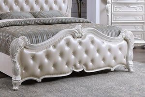 Ventresca 4 & 5 Piece Queen Bedroom Set White & Chrome
