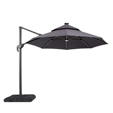 Load image into Gallery viewer, Xico 8 Ft Square Umbrella w/ Double Top w/ LED Light + 37&quot; Large Base image
