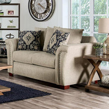 Load image into Gallery viewer, BELSIZE Loveseat, Beige/Navy image
