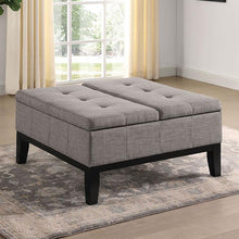 Load image into Gallery viewer, FAZIO Storage Ottoman, Light Gray image
