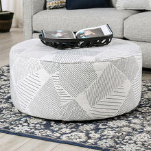 Load image into Gallery viewer, CHANCERY Ottoman, Gray/Navy image
