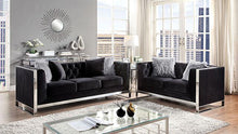 Load image into Gallery viewer, EVADNE Loveseat w/ Pillows, Black
