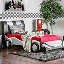 Load image into Gallery viewer, SUPER RACER Silver/Black Full &amp; Twin Bed
