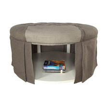 Load image into Gallery viewer, Claes Round Ottoman Gray
