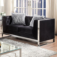 Load image into Gallery viewer, EVADNE Loveseat w/ Pillows, Black image
