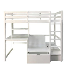 Load image into Gallery viewer, CALLISTUS Twin Workstation Loft Bed, White
