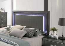 Load image into Gallery viewer, ALISON E.King Bed, Dark Walnut
