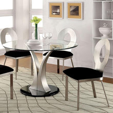 Load image into Gallery viewer, VALO Silver/Black Round Dining Table image

