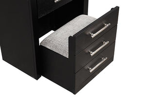 Ashbourne Bedside Vanity Set with Stool Contemporary