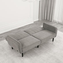 Load image into Gallery viewer, Aristide Futon Sofa Grey &amp; Brown
