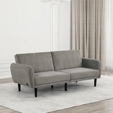 Load image into Gallery viewer, Aristide Futon Sofa Grey &amp; Brown
