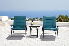 Load image into Gallery viewer, Bastia 3 Pc. Conversation Set Teal &amp; Beige
