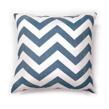 Load image into Gallery viewer, ZOE 18&quot; X 18&quot; Pillow, Blue Chevron (2/CTN)
