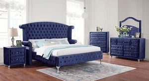 ALZIR E.King Bed, Blue