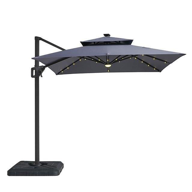 Xico 8 Ft Square Umbrella w/ Double Top w/ LED Light + 37