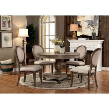 Load image into Gallery viewer, Kathryn Rustic Dark Oak Round Dining Table, Rustic Oak
