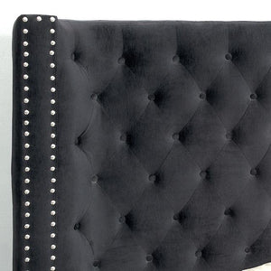 ROSABELLE E.King & Queen Bed, Black, Gray, & Ivory,