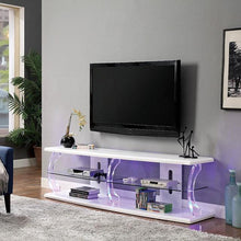 Load image into Gallery viewer, Ernst White/Clear 60&quot; TV Stand
