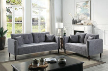 Load image into Gallery viewer, LYNDA Loveseat w/ Pillows, Dark Gray
