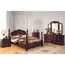 Load image into Gallery viewer, Tuscan II Glossy Dark Pine Queen Bed
