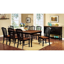 Load image into Gallery viewer, MAYVILLE Black/Antique Oak Dining Table w/ 1x18 Leaf
