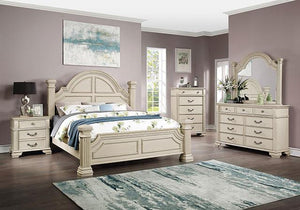 PAMPHILOS Queen Bed, White