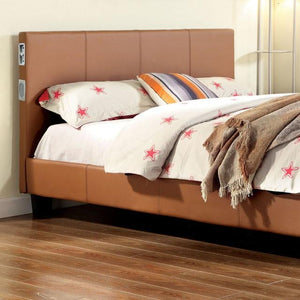 Evans E.King & Cal.King Bed Espressso, White, & Camel