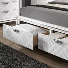 Load image into Gallery viewer, Emmeline Bed Silver &amp; White
