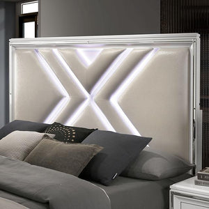 Emmeline Bed Silver & White