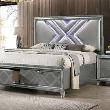 Load image into Gallery viewer, Emmeline Bed Silver &amp; White
