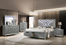 Load image into Gallery viewer, Emmeline Bed Silver &amp; White
