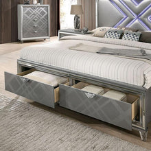 Load image into Gallery viewer, Emmeline Bed Silver &amp; White
