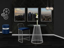 Load image into Gallery viewer, Gio Navy Velvet Stool
