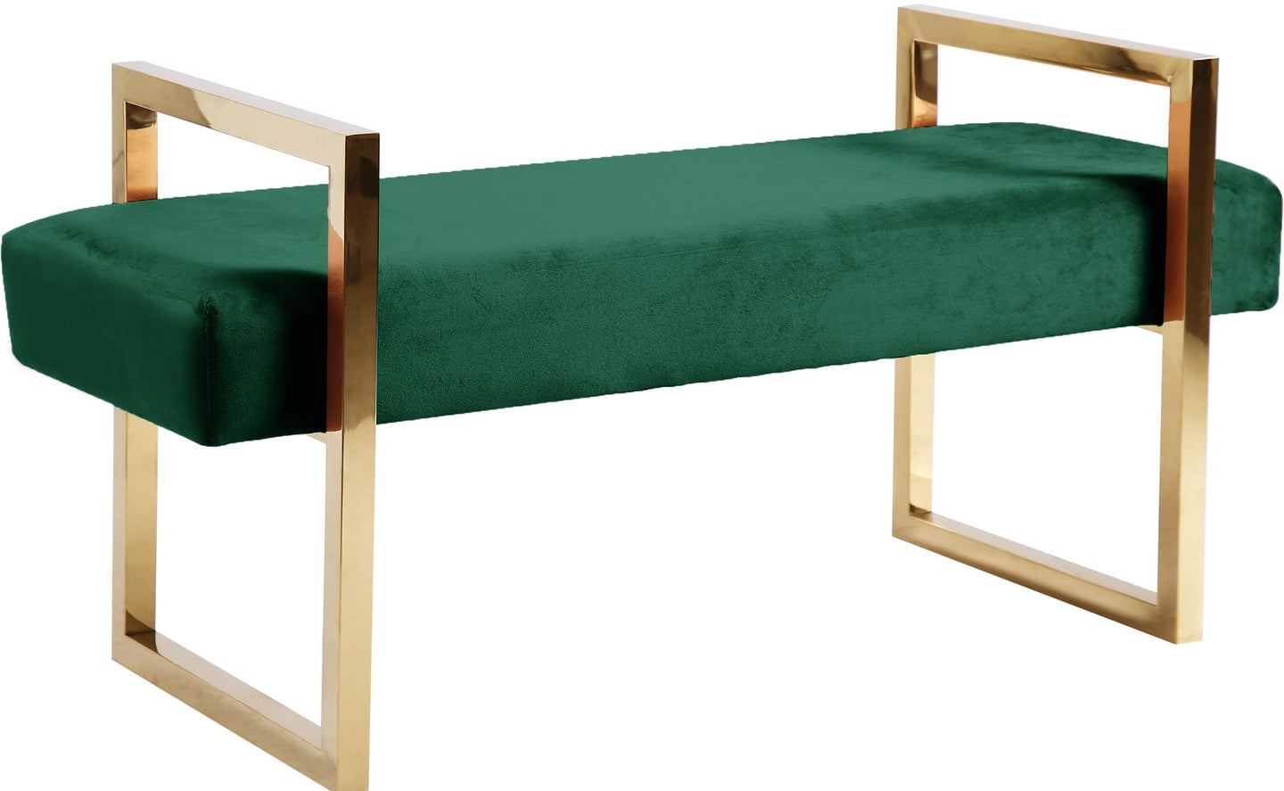 Olivia Green Velvet Bench image