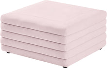 Load image into Gallery viewer, Lorenzo Pink Velvet Ottoman
