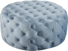 Load image into Gallery viewer, Addison Sky Blue Velvet Ottoman/Bench image
